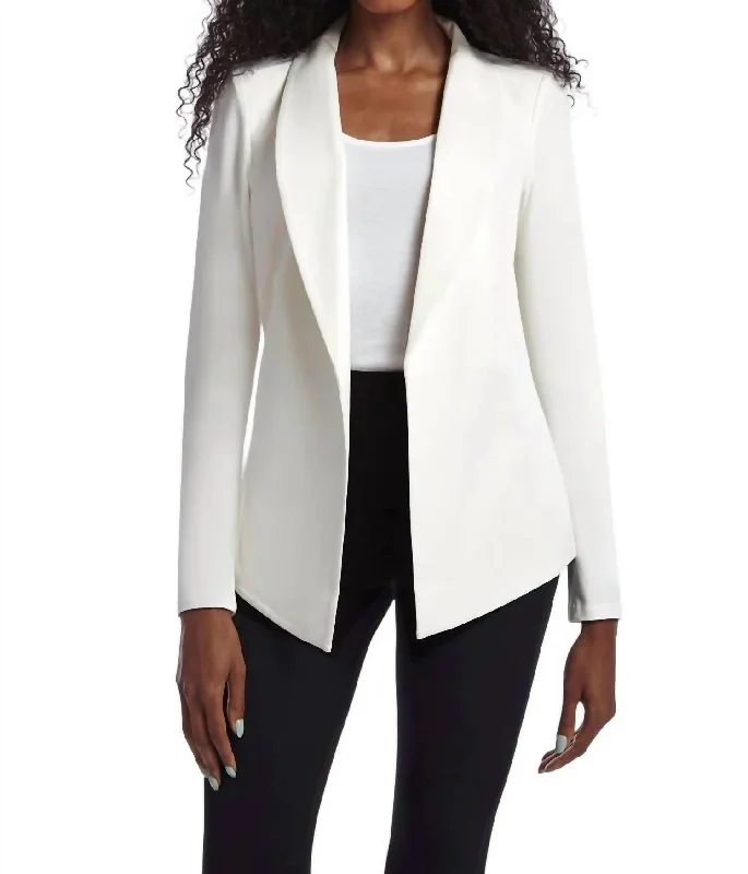 Hartley Slim Fit Blazer In Ivory Checkered Blazer Jacket