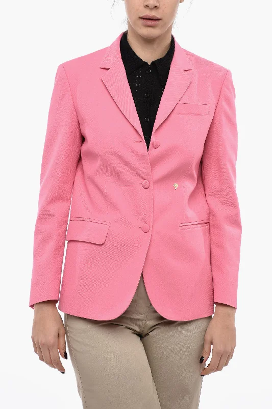 Palm Angels Single Breasted Miami Blazer With Flap Pockets 40 Italian Size Trendy Women’s Blazers