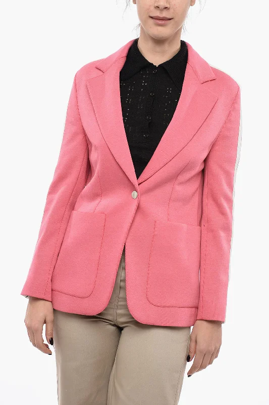 Palm Angels Half-Lined Track Blazer With Contrasting Blazer 42 Italian Size Minimalist Blazer Look