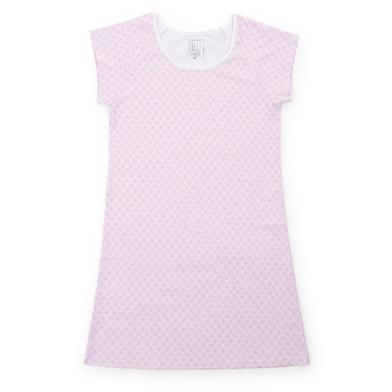 Wendy Women's Nightgown - Scalloped in Pink Bamboo pajama sets