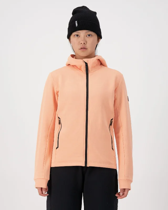 Arcadia Merino Fleece Hoody - Melon Stretchable sweaters