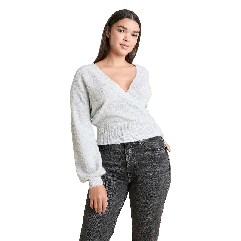 Cozy Knit Wrap Sweater | Heather Grey Classic sweaters