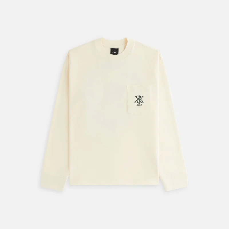 Kith Women Oversized Sonoma Crest Long Sleeve - Muslin Warm sweaters