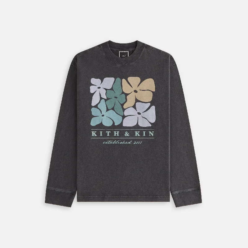 Kith Women Kith & Kin Floral Oversized Sonoma Long Sleeve - Black Wool sweaters