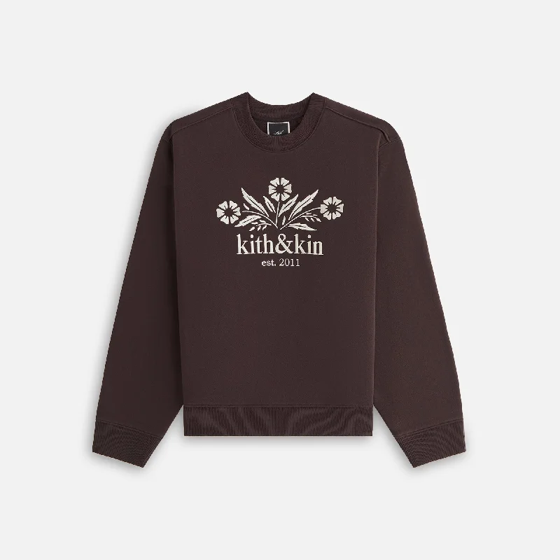 Kith Women Ashwin Kith & Kin Bellflower Crewneck - Incognito Affordable sweaters