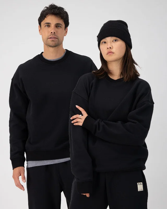 Verdant Merino Organic Cotton Crew - Black Fall sweaters