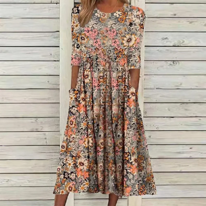 Quinn Pocketed Floral Boho Midi Dress - FINAL SALE Glamorous midi dresses