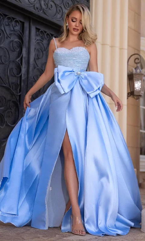 Portia and Scarlett PS25651E - Elegant Satin Beaded Bodice Prom Gown Birthday party dresses