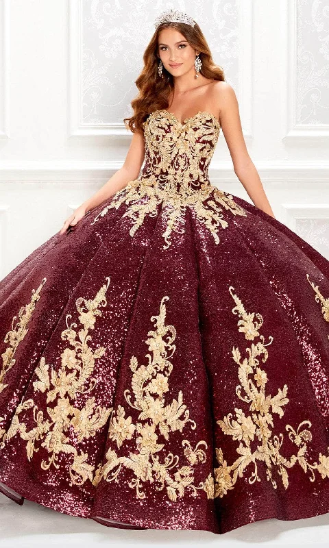 Princesa by Ariana Vara PR22030 - Strapless Novelty Sequin Ball Gown Expensive party dresses