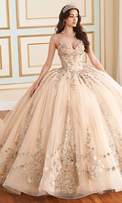 Princesa by Ariana Vara PR30182 - Rhinestone Embellished Ball Gown Cute floral print party dresses