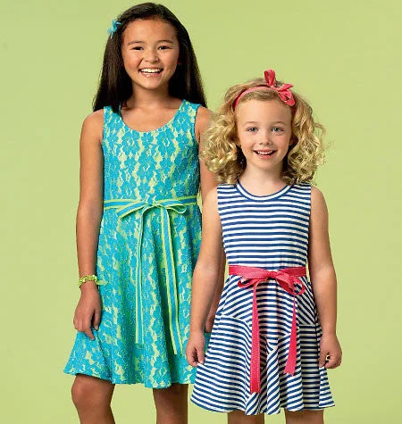 McCall's Pattern M6915 Girls' Dresses | Easy Revolve floral dresses