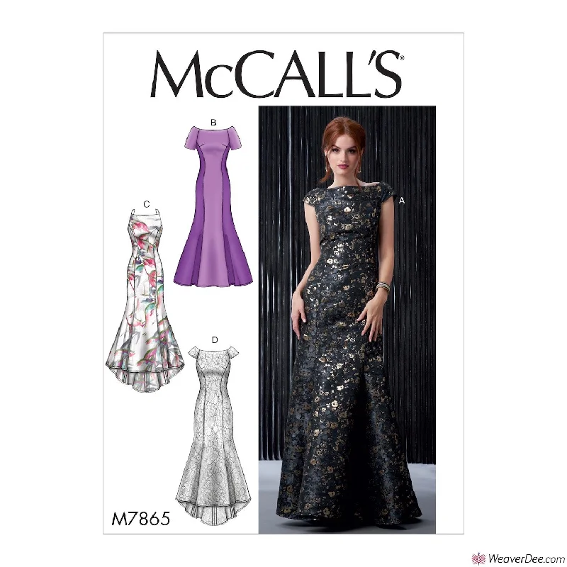 McCall's Pattern M7865 Misses' Dresses Designer floral dresses