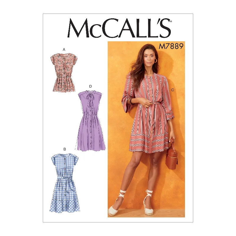 McCall's Pattern M7889 Misses' Tops & Dresses Stretchy floral dresses