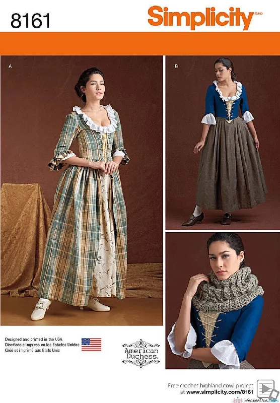 Simplicity Pattern S8161 Misses' 18th Century Costumes Cheap floral dresses