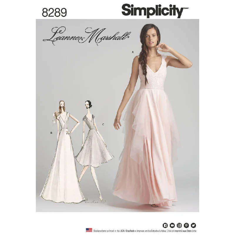 Simplicity Pattern S8289 Misses' Special Occasion Dresses Edgy floral dresses