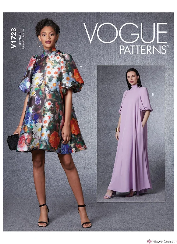 Vogue Pattern V1723 Misses' Special Occasion Dress Ruffled floral dresses