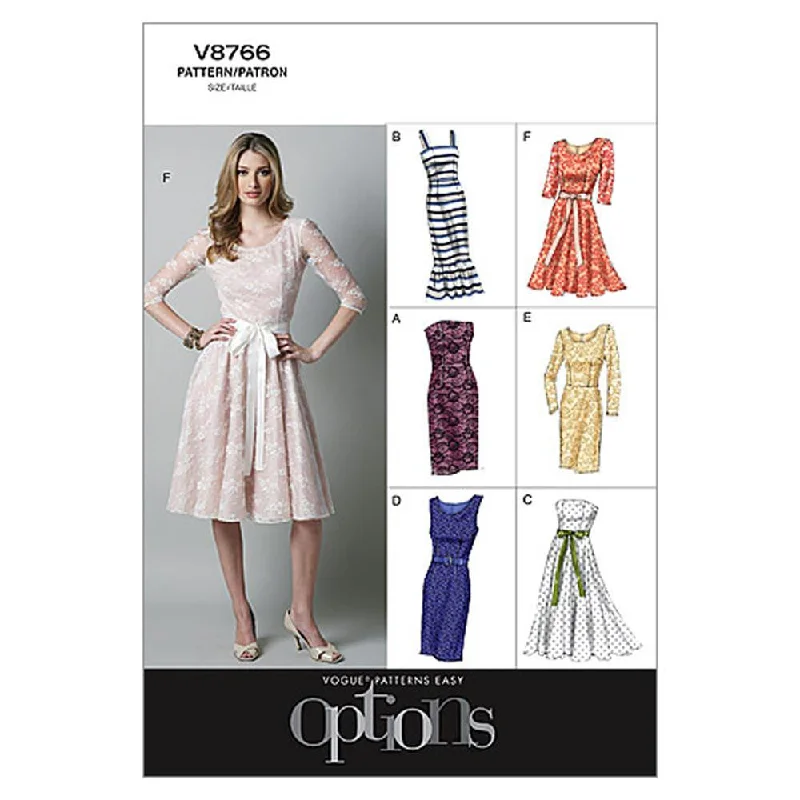 Vogue Pattern V8766 Fitted or Flared Dresses (Misses' / Misses' Petite) Bodycon floral dresses