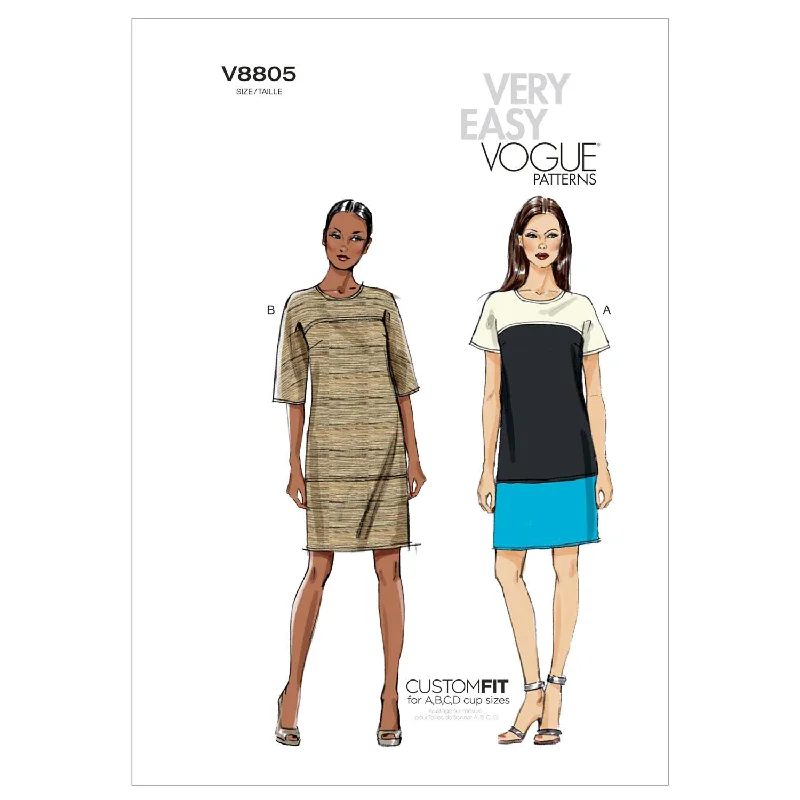 Vogue Pattern V8805 Misses' Dress | Very Easy Cottagecore floral dresses