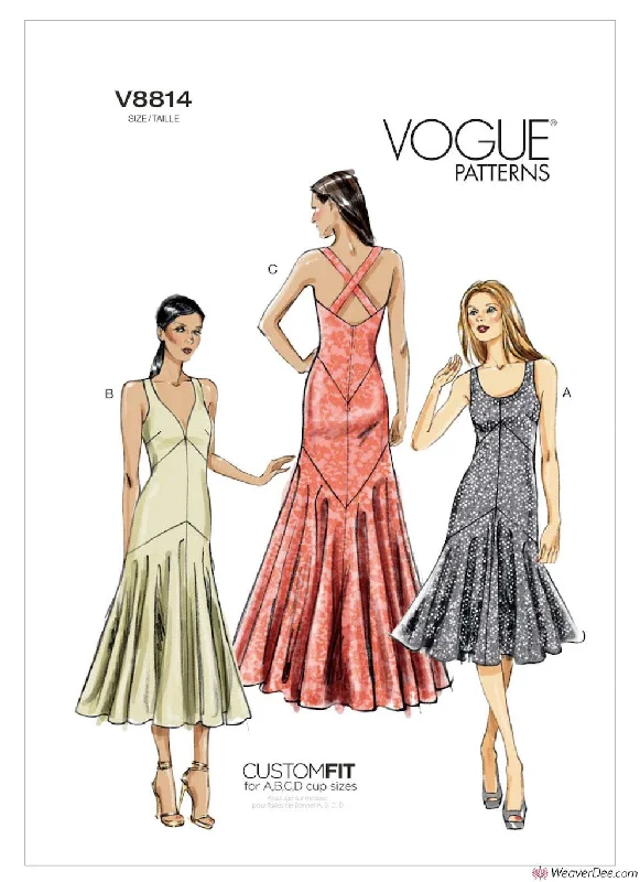 Vogue Pattern V8814 Misses' Drop-Waist Dresses Wedding floral dresses