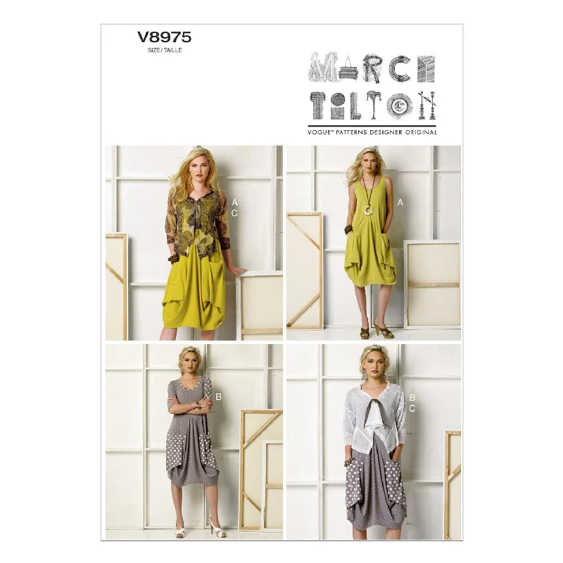 Vogue Pattern V8975 Misses' Dress & Jacket by Marcy Tilton Floral dresses under $100