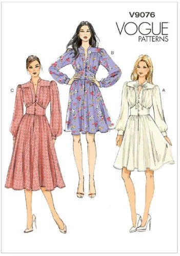 Vogue Pattern V9076 Misses' Dress | Easy Long floral dresses