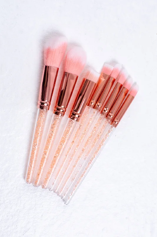 8 Piece Crystal Pink Brush Set Stylish unclassified dresses