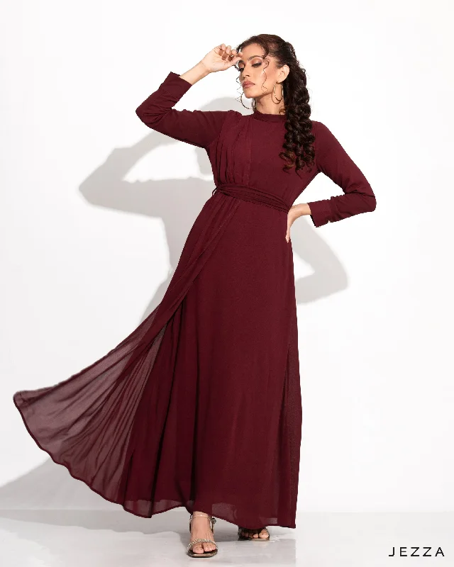 A Line Ankle Length Dress With Decorative Layer 58983 Anniversary unclassified dresses