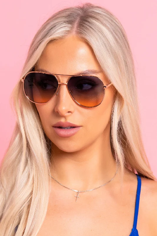 Aviator Metallic Sunglasses High-low unclassified dresses