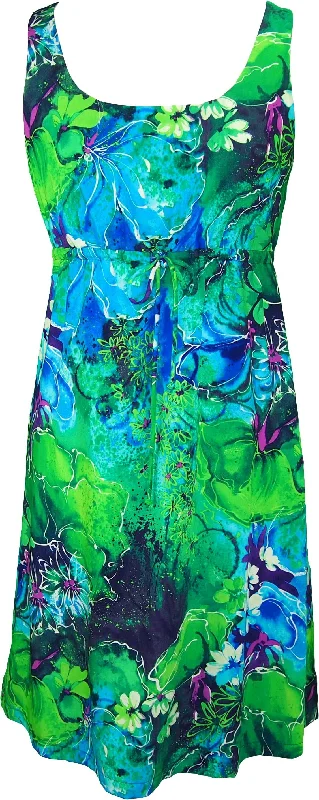 Beauteous Flower Women's Empire Tie Front Hawaiian Dress (Regular Fit) Trendy unclassified dresses