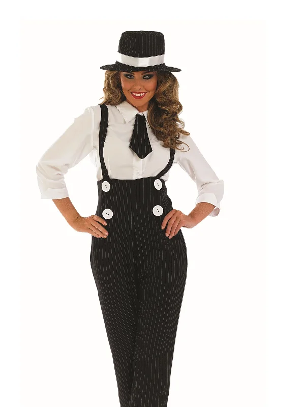 Black Gangster Lady Costume Open-back unclassified dresses