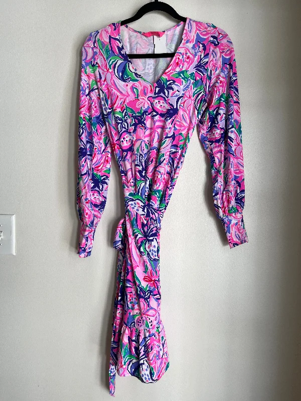 Dress Work By Lilly Pulitzer In Multi-colored, Size: Xs Tiered unclassified dresses