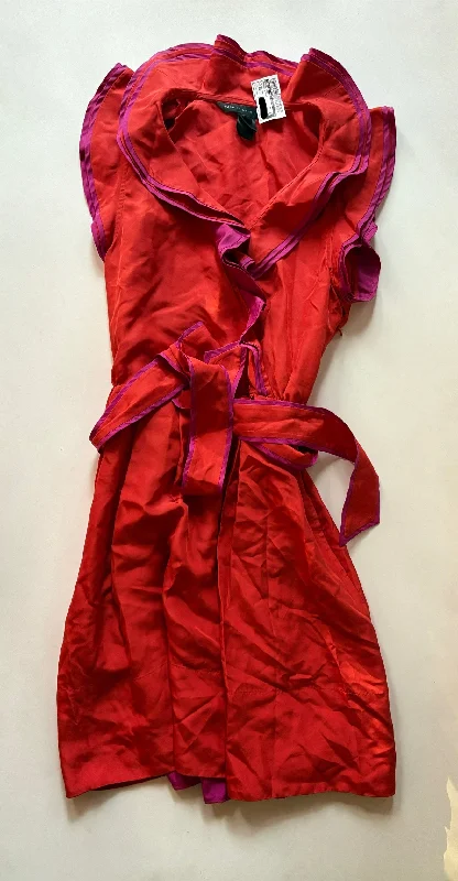 Dress Work By Marc By Marc Jacobs In Orange & Pink, Size: Xs Long sleeve unclassified dresses