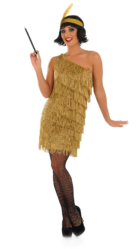 Gold Flapper Dress Costume Boho unclassified dresses