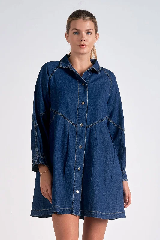 L/S BUTTON DOWN DRESS Graduation unclassified dresses