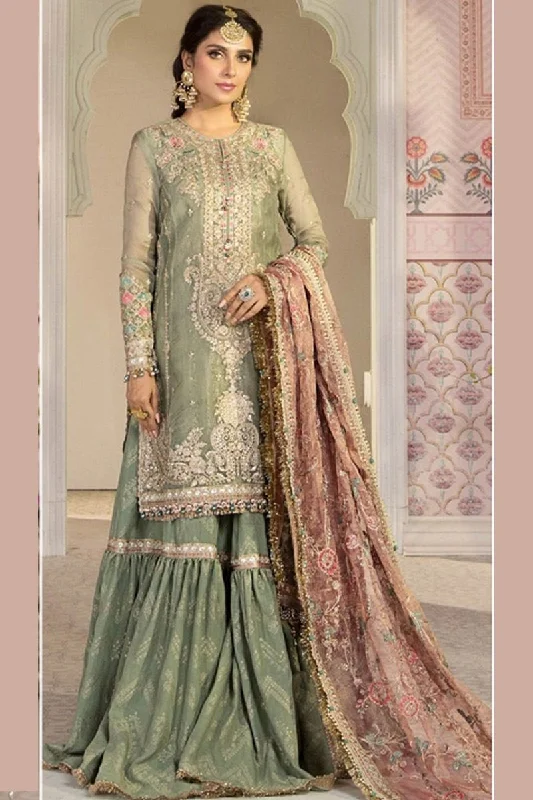 Maria b Pistachio Green and Salmon pink (BD-2205) Festival unclassified dresses