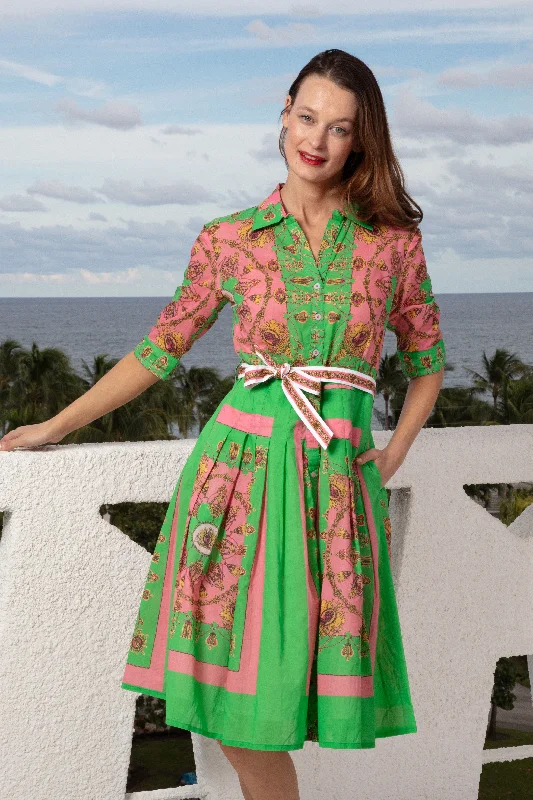 Mrs Maisel Pink Green Gold Engineered Lightweight unclassified dresses