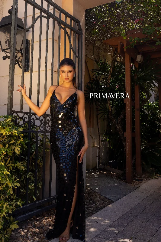 Primavera Couture -4151 Cut Glass Beads V-Neck Prom Dress Festival unclassified dresses