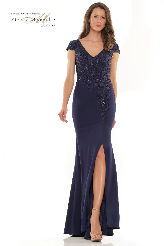 Rina Di Montella Cap Sleeve V-Neck Sheath Dress -RD2763 Best-selling unclassified dresses