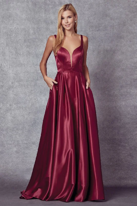 Sleeveless V-Neck Bow Back Gown by Juliet 691 Winter unclassified dresses