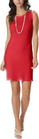 Sonia Milano Knit Sleeveless Sheath Dress; Red Travel unclassified dresses