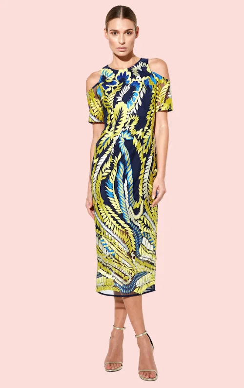 Hummingbird Dress - Navy/Yellow Popular unclassified dresses