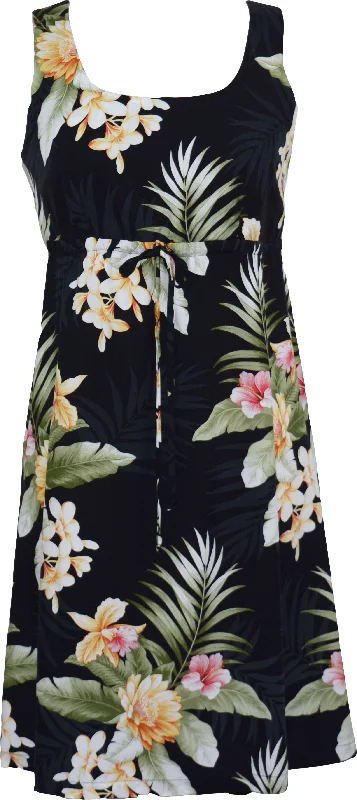 Timeless Summer Women's Empire Tie Front Hawaiian Dress (Generous Fit) Sequin unclassified dresses