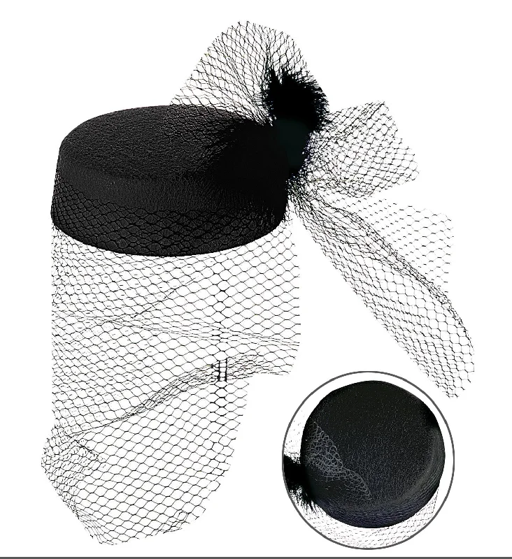 1920's Tina Hat with Veil and Feather Petite unclassified dresses