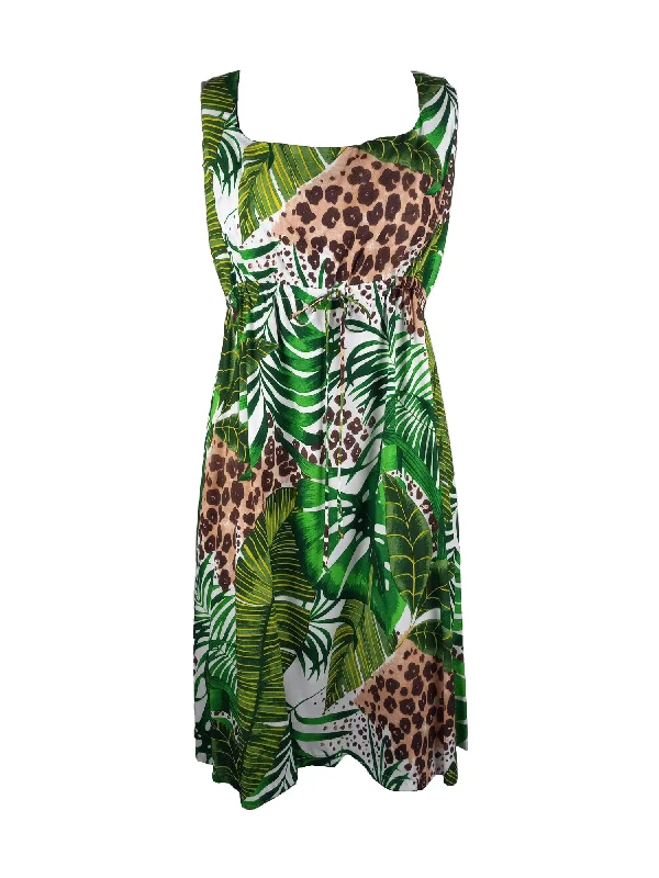 Wild Paradise Jungle Women's Empire Tie Front Hawaiian Dress (Regular Fit) Sexy unclassified dresses