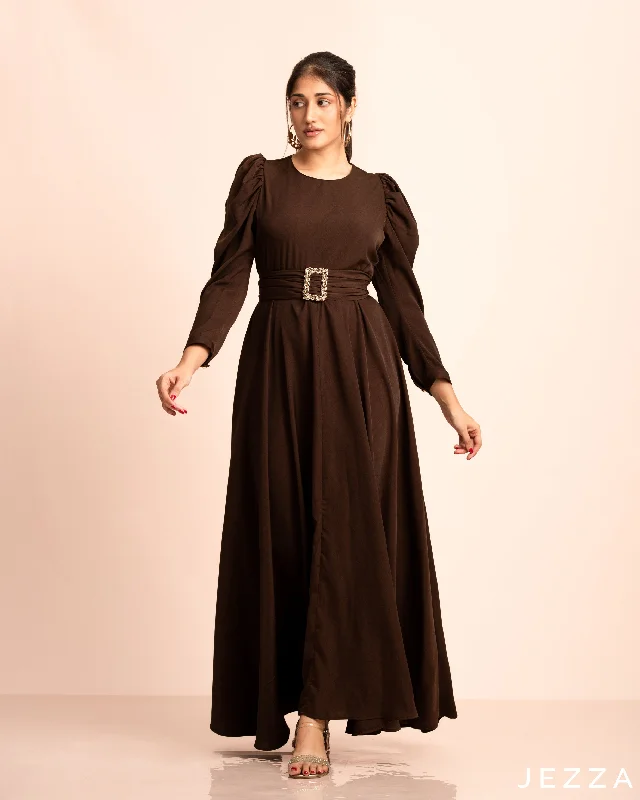 Poly Cotton Dress With A Decorative Belt 58021 Luxury unclassified dresses