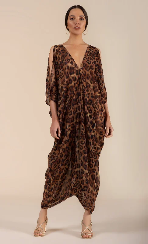 MAYA KAFTAN DRESS LEOPARD Minimalist unclassified dresses