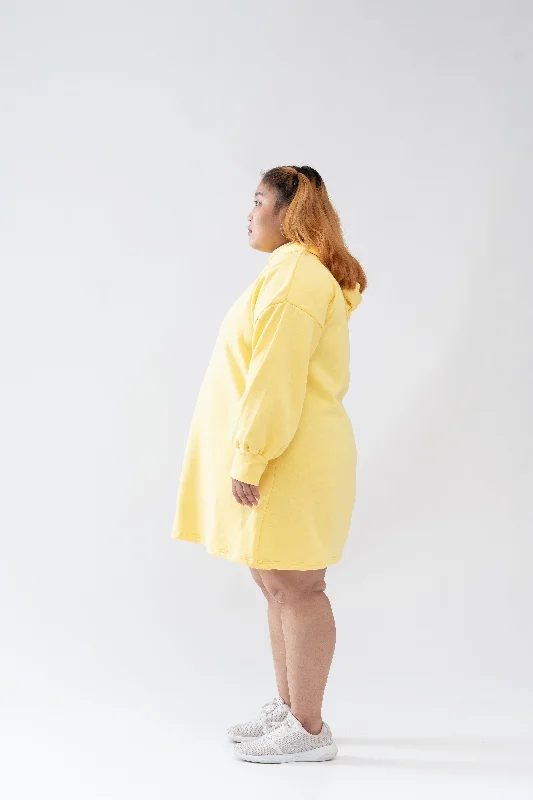 Snuggle Hoodie Dress: Sunny Yellow Trendy unclassified dresses