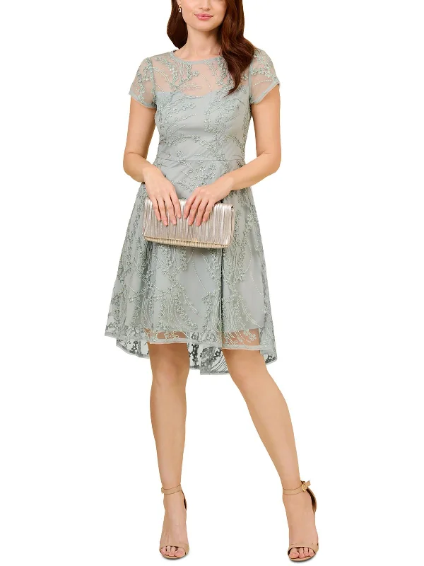 Womens Sequined Mini Cocktail And Party Dress Mini Skirt Chic